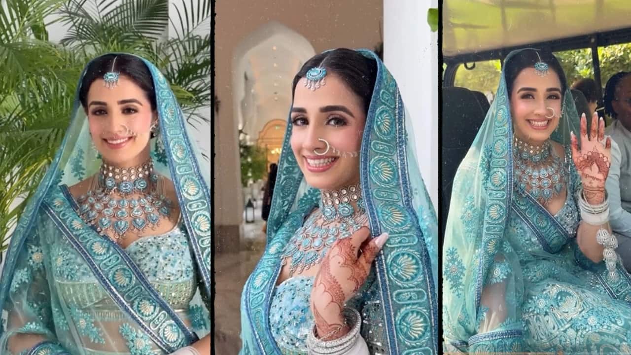 Woman chooses to wear blue lehenga on her wedding, scores a perfect 10 on 10 look