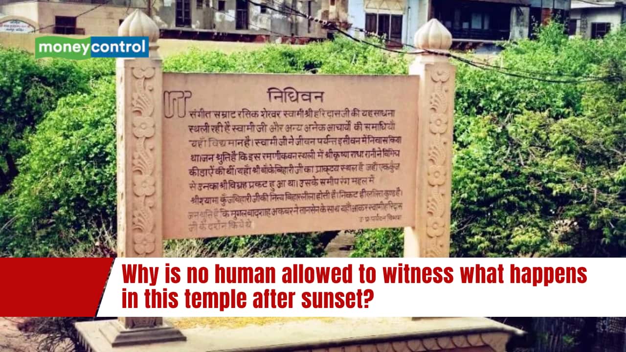 Why is no human allowed to witness what happens in this temple after sunset?