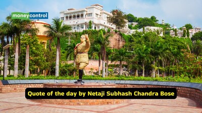 Quote of the day by Subhas Chandra Bose: “No real change in history has ever been achieved by discussions” (Image: Canva)