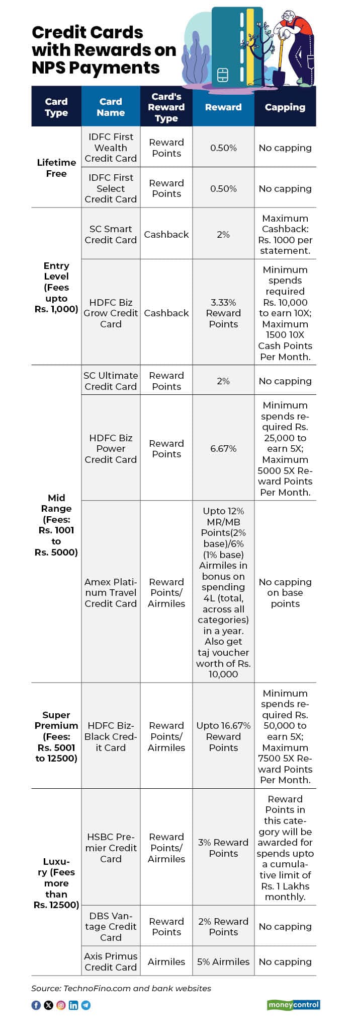Credit Cards with Rewards on NPS Payments
