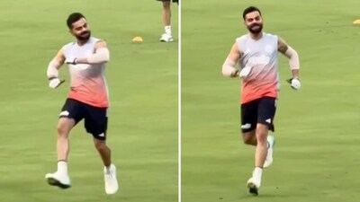 Virat Kohli mimics Arshdeep Singh during training. (Photo: X)