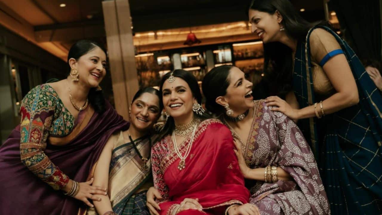Deepika Padukone shines as a bridesmaid in an elegant saree at a friend’s New York wedding, see pic