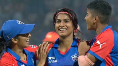 Nandini Sharma took a hat-trick against Gujarat Giants in WPL 2026. (Photo: JioHotstar)