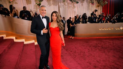 George and Amal Clooney  at Golden Globes. (Photo: Reuters) 
