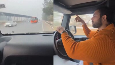 Man drives car on the wrong side, faces backlash. (Image: @ShivrattanDhil1/X)