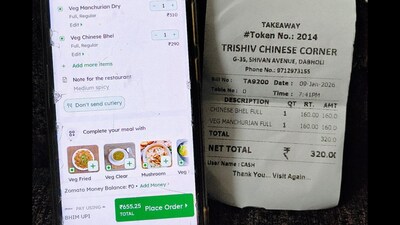Woman reveals ‘insane’ price gap between restaurant and Zomato. (Image: @NalinisKitchen/X)