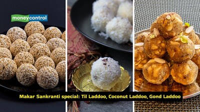 Makar Sankranti special laddoos: Til Laddoo, Coconut Laddoo, Gond Laddoo (Images: Canva)