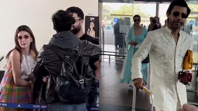 Kriti Sanon spotted leaving Udaipur with rumoured boyfriend Kabir Bahia after sister Nupur Sanon and Stebin Ben’s wedding festivities