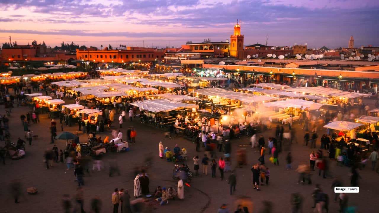 8. Marrakech, Morocco — A Sensory Night-Time Experience Marrakech offers a completely different noctourism vibe, centred around its buzzing night markets and cultural performances. As the sun sets, Jemaa el-Fnaa square comes alive with food stalls, musicians and storytellers. With solid experience and moderate safety scores, Marrakech delivers a raw, immersive night-time experience unlike anywhere else.