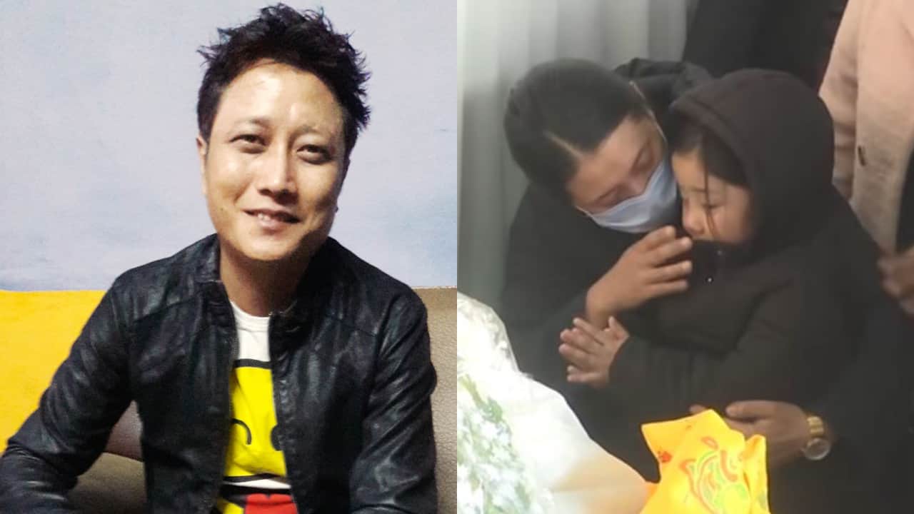 Prashant Tamang final rites in Darjeeling: Wife Martha breaks down in tears as she pays last respects to her husband with their daughter