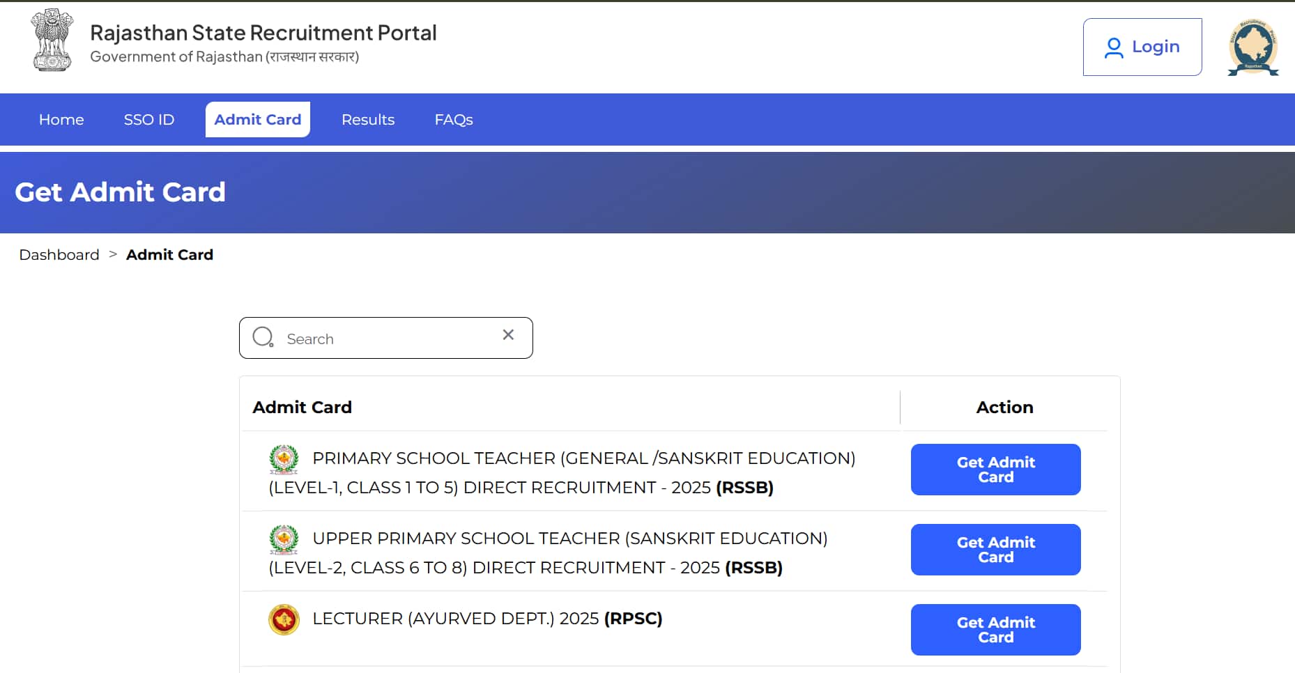 REET Mains Admit Card 2025 OUT @ rssb.ra.gov.in, direct link here