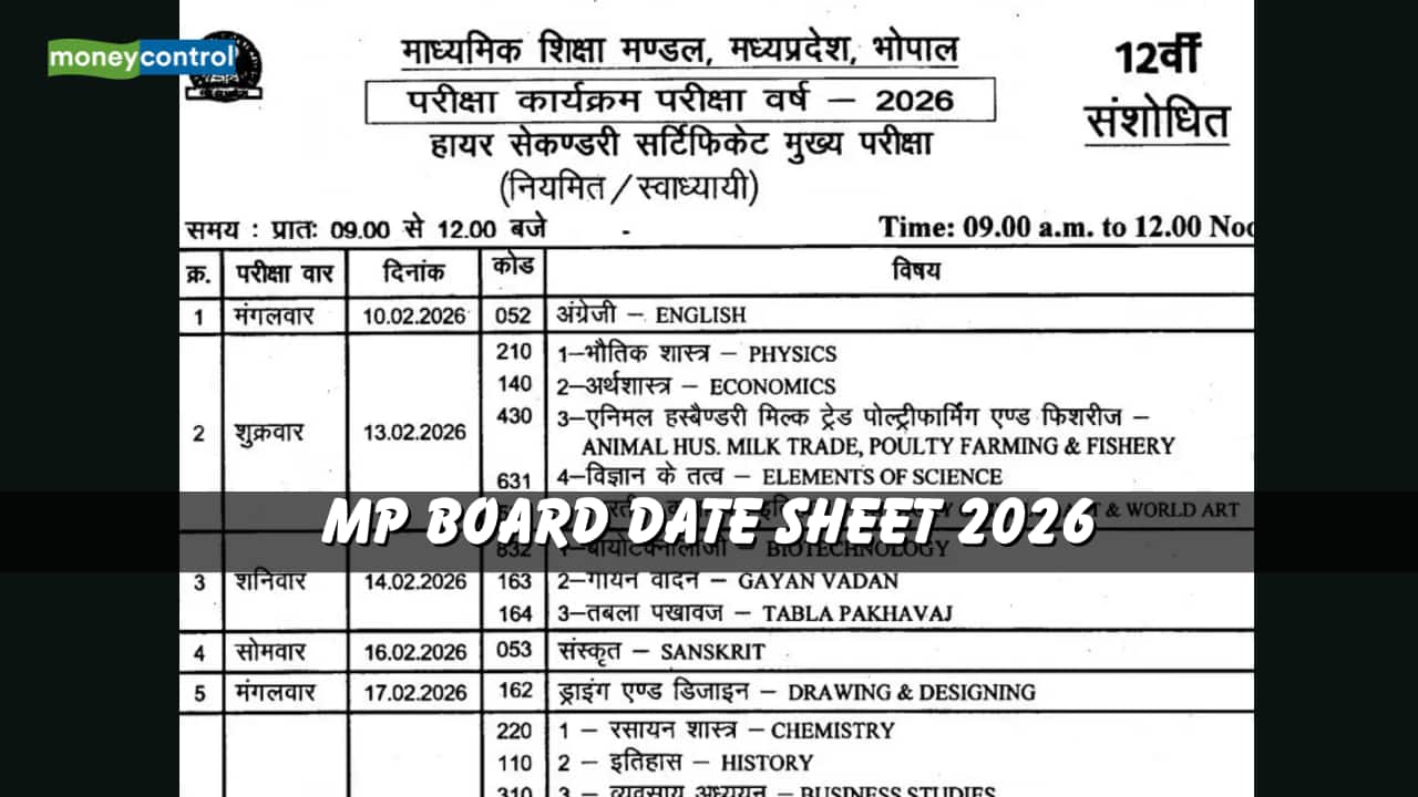 MP Board Date Sheet 2026: MPBSE 10th, 12th date sheet revised, new timetable here