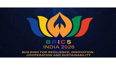 The new BRICS 2026 logo is inspired by the lotus, symbolising India’s heritage and resilience. Its multicoloured petals represent the diversity of the member nations, while the central Namaste gesture conveys respect and collaboration. 