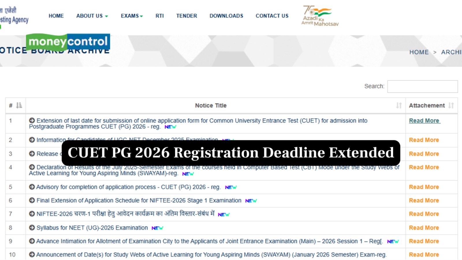 CUET PG 2026 Registration Deadline Extended, Apply at nta.ac.in by ...