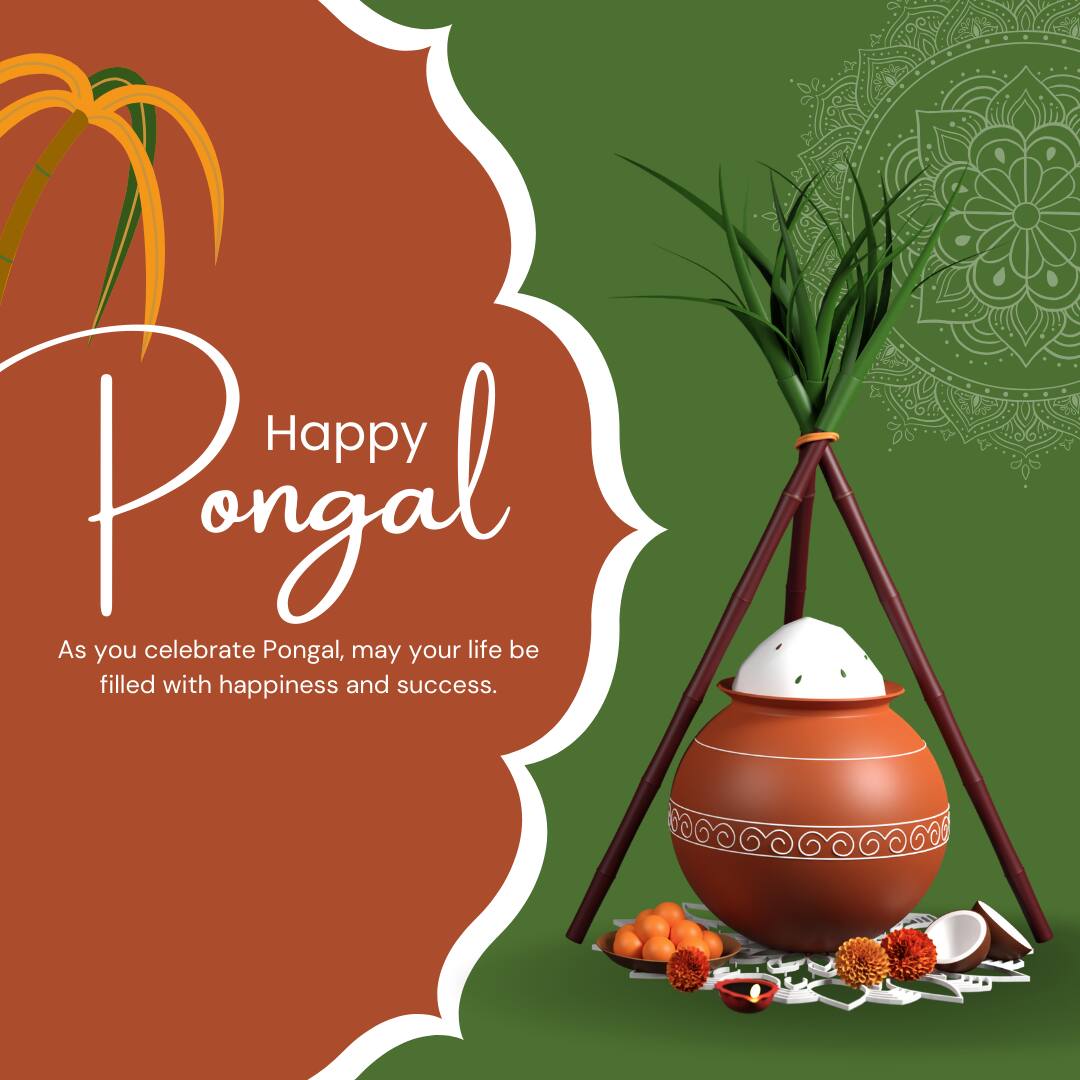 Happy Pongal 2026 Images and Pics (canva)