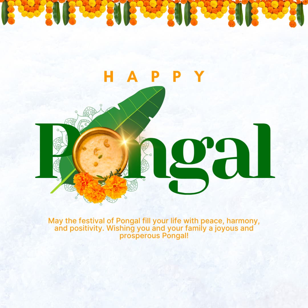 Happy Pongal 2026 Images and Pics (canva)