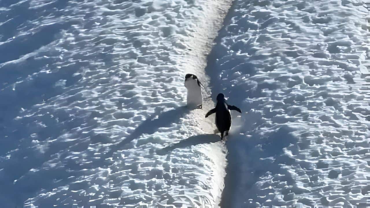 Watch: This "penguin highway" lets them walk safely without a single collision