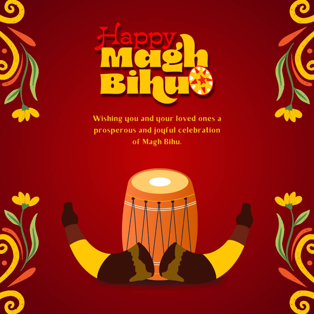 Happy Magh Bihu 2026 Images and Pics (canva)