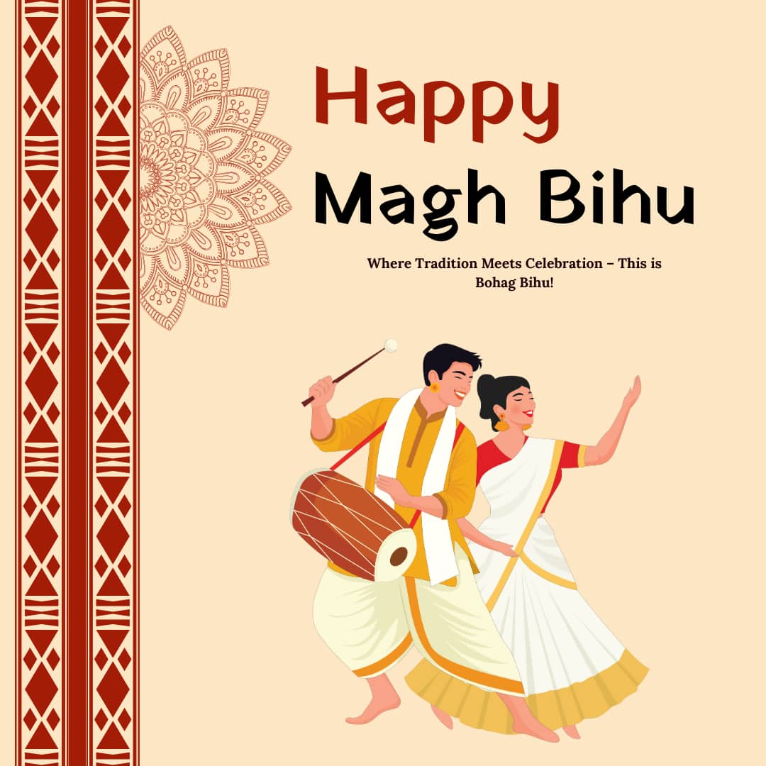 Happy Magh Bihu 2026 Images and Pics (canva)