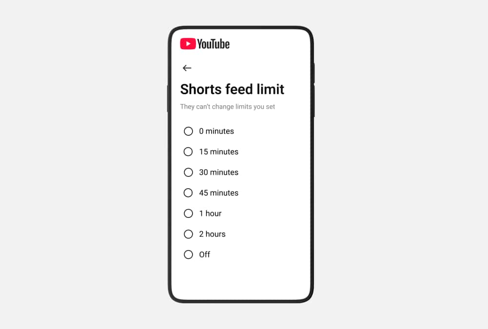YouTube Shorts Control feature