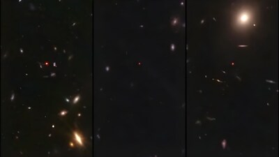 James Webb Telescope spotted strange red dots in deep space. (Image: adim Rusakov/CEERS/PRIMER)