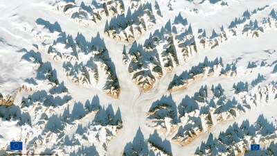 Copernicus Sentinel‑2 captured Greenland snowy mountains (Image: Copernicus Sentinel-2)