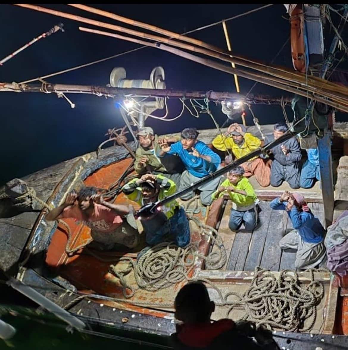 ‘Attempted to flee’: Indian Coast Guard intercepts Pakistani fishing boat off Gujarat coast, 9 held | Watch