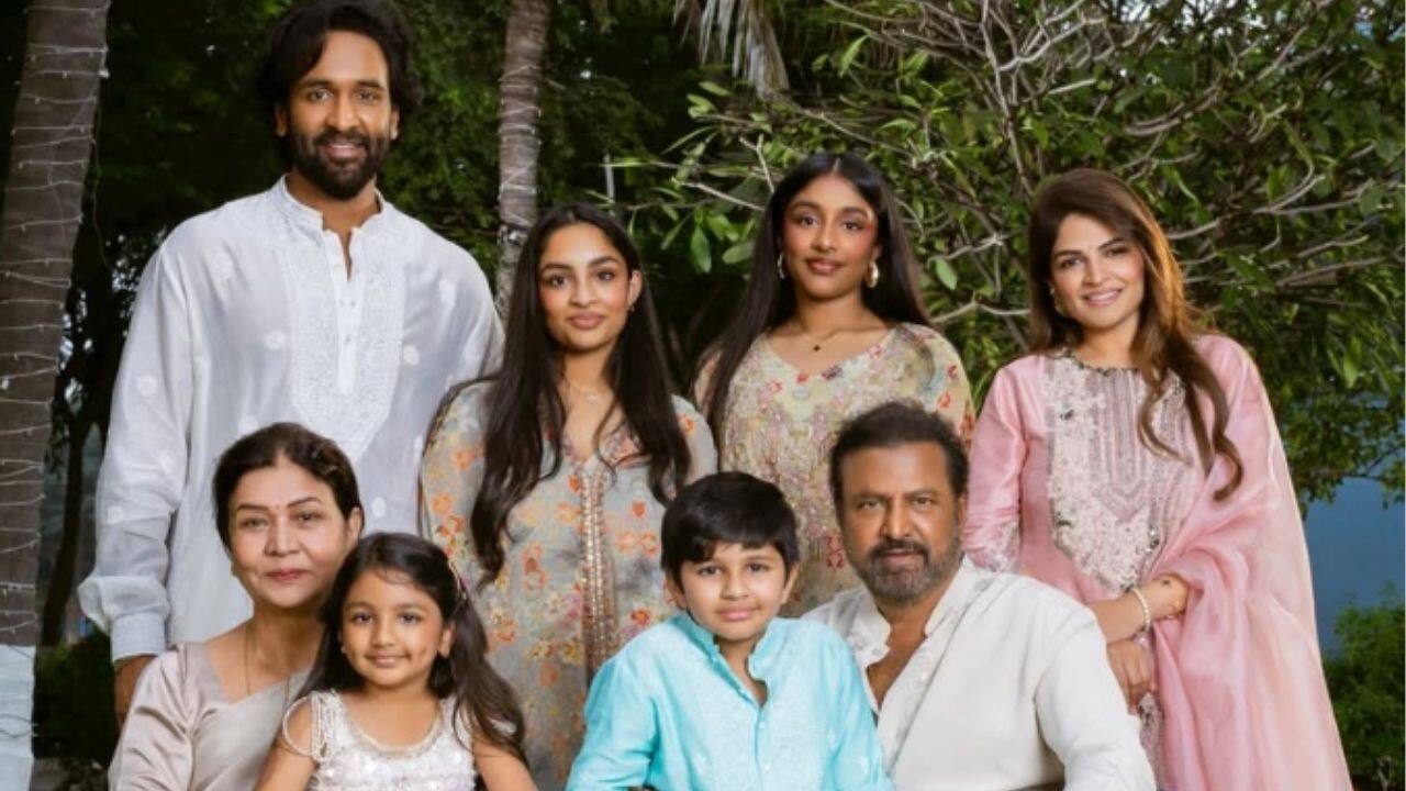 Mohan Babu celebrates Pongal with son Vishnu Manchu and family, see pics