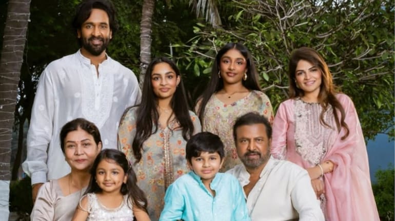 Mohan Babu celebrates Pongal with son Vishnu Manchu and family, see pics