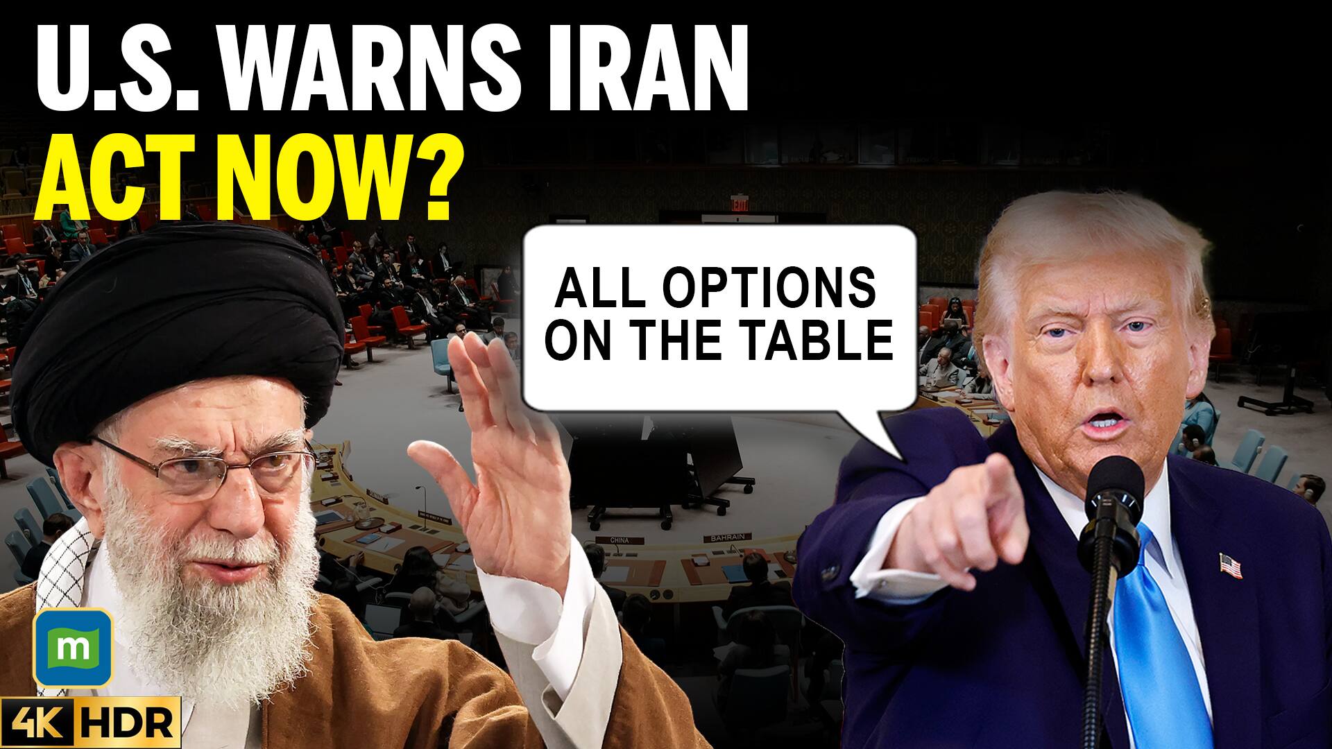 Trump Warns Iran at UN: 'All Options on the Table' as Protests Rage