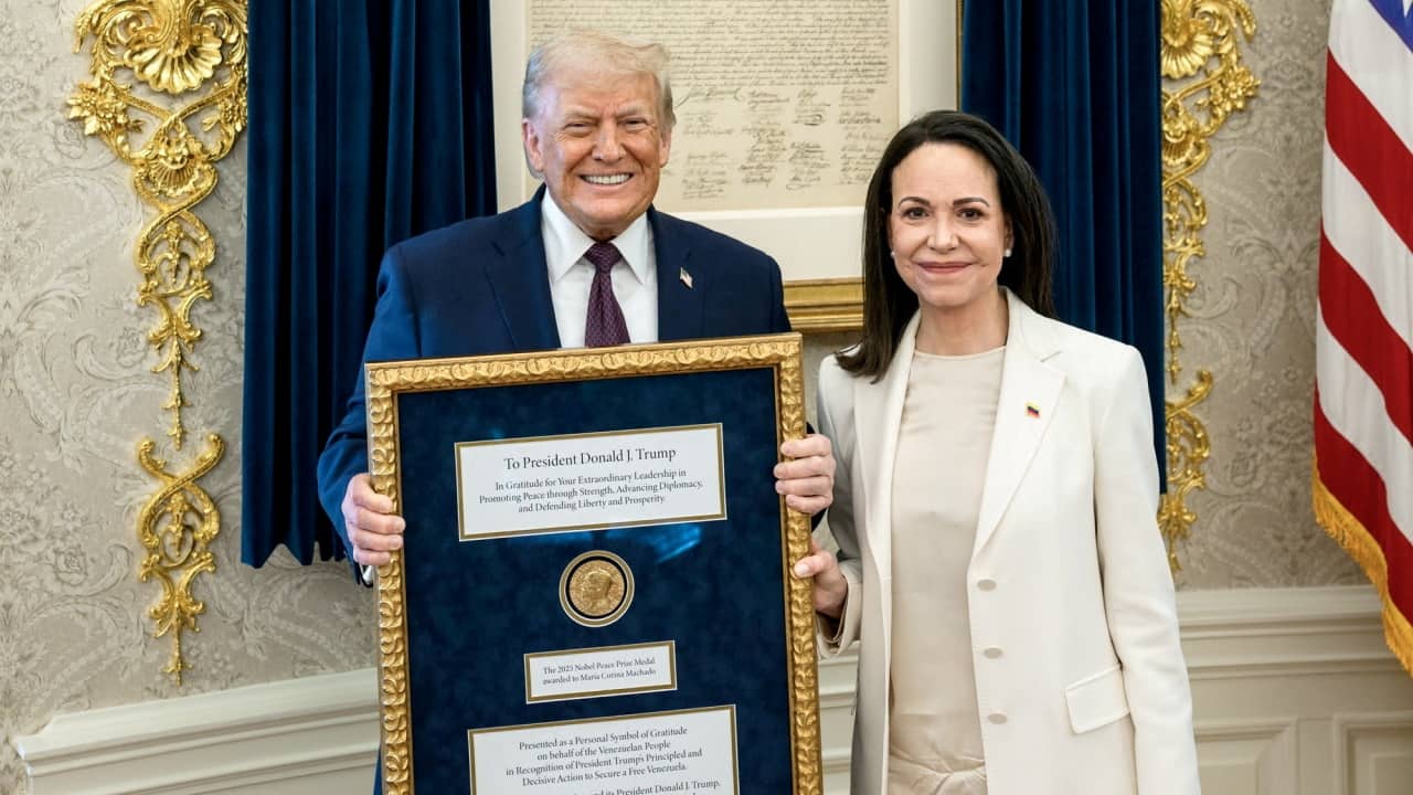 Backlash after Machado hands Nobel Peace medal to Trump: 'Meaningless, embarrassing, damaging'
