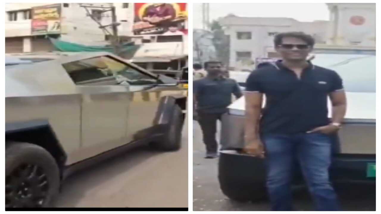 Tesla Cybertruck spotted on Andhra Pradesh roads during Sankranti, video goes viral