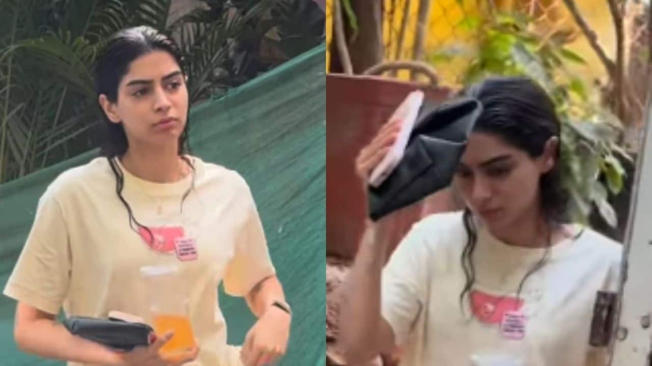 Khushi Kapoor avoids paparazzi during first public appearance after Vedang Raina split reports, watch video