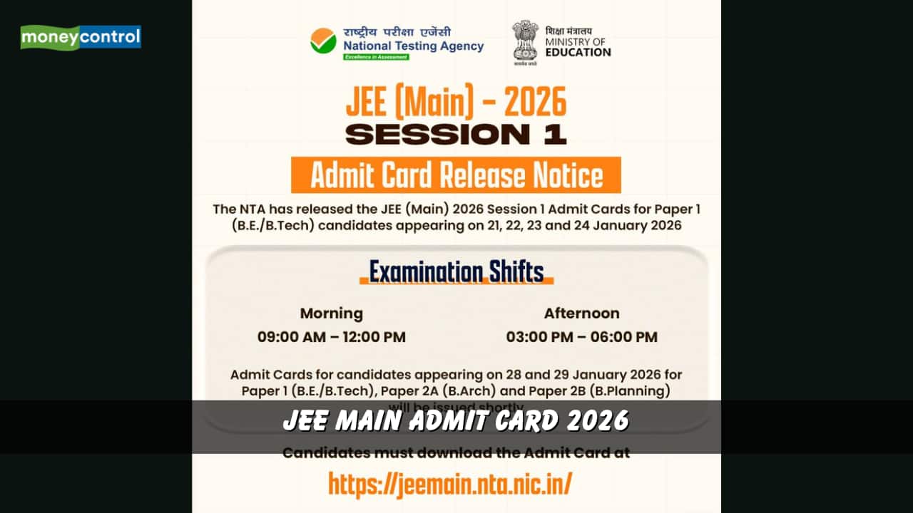 JEE Main 2026 Admit Card (OUT) for Session 1 @ jeemain.nta.ac.in, direct link here