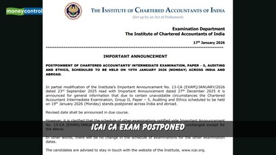ICAI CA Exam Postponed