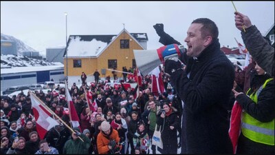 Thousands march in Greenland to take a stand against Trump
