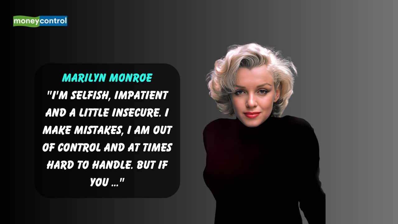 Quote of the Day by Marilyn Monroe: "I'm selfish, impatient and a little insecure. I make mistakes, I am out of control and at times hard to handle. But if you ..."