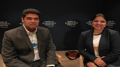 WEF's head of centre for cybersecurity Akshay Joshi at the World Economic Forum event in Davos on January 19