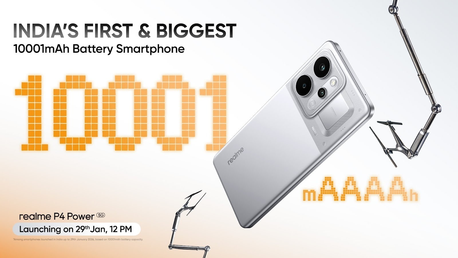 Realme is soon launching a phone with 10,000mAh battery in India
