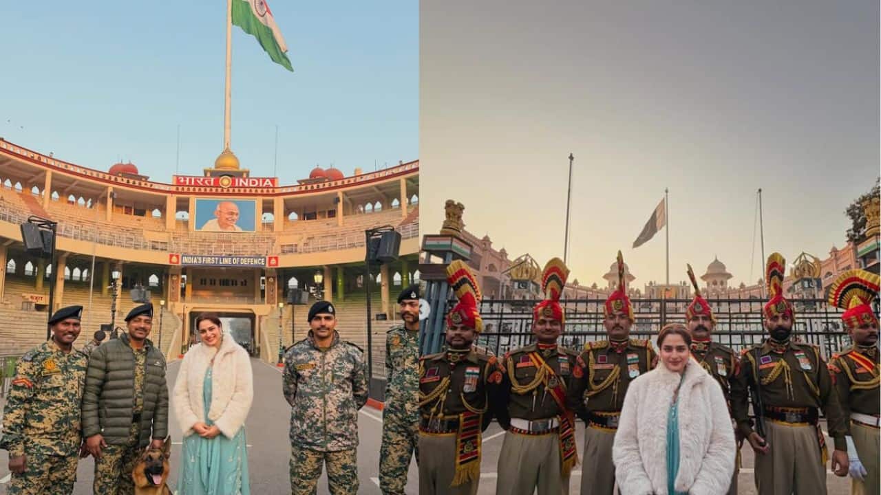 Dhurandhar actress Ayesha Khan visits Attari-Wagah border ahead of Republic Day, says, ‘Mera Desh’