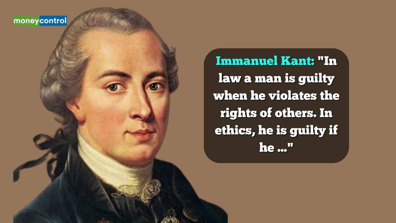 Quote of the Day by Immanuel Kant: "In law a man is guilty when he violates the rights of others. In ethics, he is guilty if he ..."