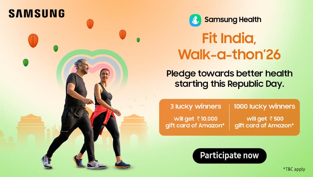 Samsung Walk-a-thon ‘26 announced with Rs 10,000 Amazon gift prize money: How to participate, eligibility and more