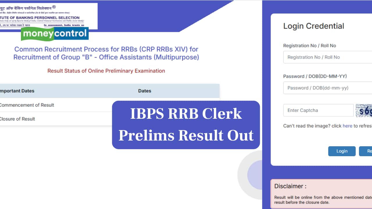 IBPS RRB Clerk Prelims Result 2025 Out at ibps.in; Direct Link Here