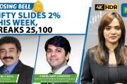 Live: Sensex tumbles 2,000 pts this week, Nifty gives up 25,100 | Closing Bell