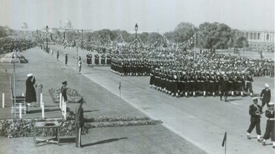 Before Kartavya Path and grand flypasts, Republic Day began humbly in 1950. Here’s what India’s first celebration looked like.  (Pic credit: ddnews_official
/ instagram)