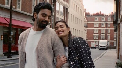 Athiya posted a romantic photograph of the couple on her Instagram, in which she is seen holding Rahul’s hand dearly and resting her head on his shoulder, while he looks at her affectionately.

