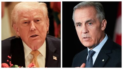 US President Donald Trump (L) and Canadian PM Mark Carney (Courtesy: Reuters)