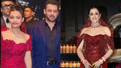 Steby had worn a gown to Nupur’s reception that looked similar to the bride’s. 
