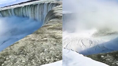 Niagara Falls transforms into icy spectacle