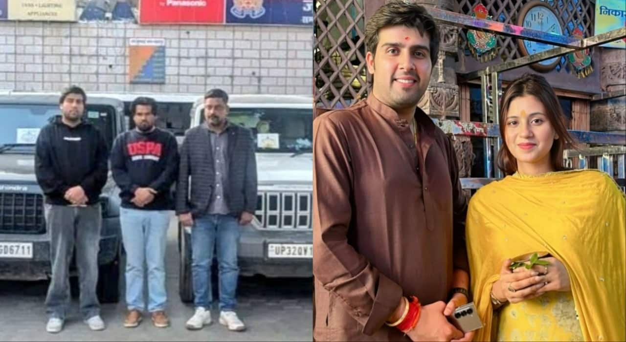 Blacked-out Scorpio, fake MP/MLA sticker: UP cops arrest influencer Anjali Arora’s boyfriend